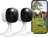 2 X AOQEE Câmara de vigilância WiFi exterior/interior, 2 K