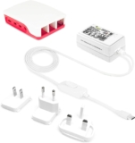 Fonte de alimentação de 5,1V 3A Raspberry pi 4 modelo B + estojo oficial