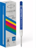 Parker recargas de tinta para canetas | ponta média | tinta azul | embalagem de 20