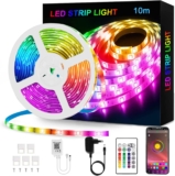 Fita luzes LED SMD5050 RGB de 10m comando + App