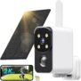 Câmara de vigilância cartão SIM 4G LTE, carregamento com painel solar 9000 mah, 2K HD
