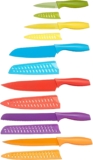 Amazon Basics – Conjunto de facas coloridas, 12 peças