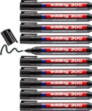 Edding 300 Marcador permanente preto 10 canetas de feltro