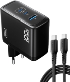 INIU Carregador USB C de 100 W, PD GAN 3 portas tipo C