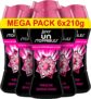 Lenor Unstoppables pérolas perfumadas (6 x 210 g) fragrância sensações floral  (4,23€ unidade)