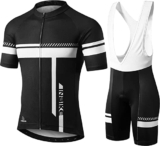 Equipamento de ciclismo t-shirt + calções com gel pad