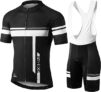 Equipamento de ciclismo t-shirt + calções com gel pad