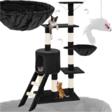 Tectake Árvore de raspador para gatos, raspador de 144 cm