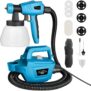 Pistola de pintura Tilswall 800W HVLP 1200 ml/min pistola de pintura elétrica, depósito de 1300 ml, 3 bicos