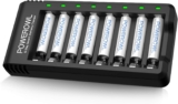 Carregador de pilhas com 8 unidades AAA 1000 mAh