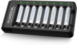 Carregador de pilhas com 8 unidades AAA 1000 mAh