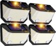 KASONIC Luzes solares com sensor duplo para cercas, 6500 K impermeáveis