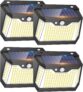 Pacote de 4 luzes solares LED exterior Auto ON&OFF, 3 modos luz