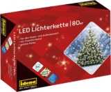 Corrente de luzes LED com 80 LEDs temporizador de 8 horas