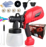 Pistola de pintura, 700 W HVLP pulverizador elétrico com recipiente de 1200 ml
