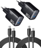 NIU Carregador USB C de 30 W, Pack de 2