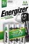 4 x Pilhas recarregáveis Energizer AA 1300 mAh pré carregadas