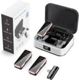 Microfone sem fios, microfone de lapela para iPhone, iPad e Android