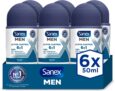 Sanex Men Active Control desodorizante Roll-On 6×50 ml