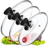 Conjunto de tampas universais de vidro 22, 26 e 30 cm