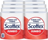 Scottex Jumbo Papel de cozinha de 8 rolos, eficácia multiusos