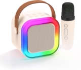 Karaoke Bluetooth para crianças com 2 microfones e altifalante Bluetooth