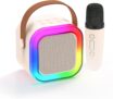 Karaoke Bluetooth para crianças com 2 microfones e altifalante Bluetooth