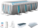 Intex Piscina removível retangular, Prism Frame, 400 x 200 x 122 cm