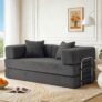 sofá cama de 2 lugares 160 cm com espuma e molas para sala de estar