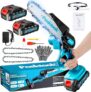 Mini Motoserra Eletrica 6 polegadas, 2 baterias e 2 correntes