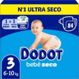 Fraldas Dodot para bebé, tamanho 3 (6-10 kg), 84 fraldas