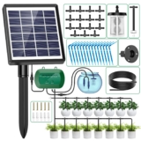 Sistema de rega solar automatico para jardim com 15 micro cabeças de gotejamento