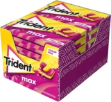 Trident Max Raspberry Lemon sem açúcar 12 embalagens de 23g