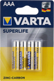 Pilhas VARTA Superlife AAA / R03 com 1,5 V, capacidade 800 mAh, 4 unidades