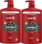 Old Spice Wolfthorn Gel de duche e champô 3 em 1 para homem, 2 x 1 L