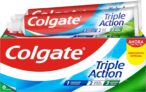 Colgate Ação tripla, pasta de dentes anticáries, menta, [3 x Packs 2 Uni de 75ml]