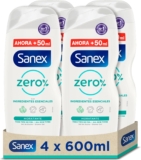 Sanex Gel de Banho Zero% Pele Normal 4 X 600 ml