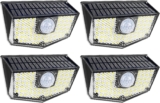 Focos solares LED de exterior IP67 com sensor de movimento (4 unidades)