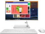 Lenovo IdeaCentre AIO 3 Gen 6 – Computador de mesa 2 em 1 (ecrã FHD de 23,8″, AMD Ryzen 5 5500U, 16 GB RAM, 512 GB SSD, sem sistema operativo) branco