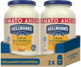 Hellmann’s Frasco de maionese grande 825 ml, conjunto de 2