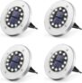 Candeeiro solar de chão para jardim, 12 LED, 4 unidades