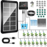 Sistema de irrigação por gotejamento de jardim rega automático com energia solar