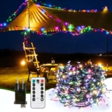 Luzes de Natal 20 m 400 LED luzes de Natal 8 modos com memória