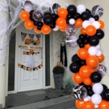 GRESATEK Halloween balões arco kit, balões decoração
