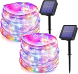 2 x grinalda de luzes solares com 100LED e comprimento de 10M, IP65
