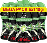 Lenor UNstoppables Pérolas de Perfume para a Roupa, 60 Lavagens (6 x 140 gr) Fragrância Ariel