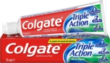 Desconto de 50% na segunda unidade! Colgate Triple Action Menta Original 4 x 75 ml