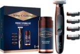 King C Aparador de barba Gillette Style Master, 4 pentes e creme hidratante para rosto