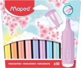 Maped 10 marcadores pastel – ponta chanfrada