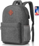 Mochila PC unissexo com porta de carregamento USB